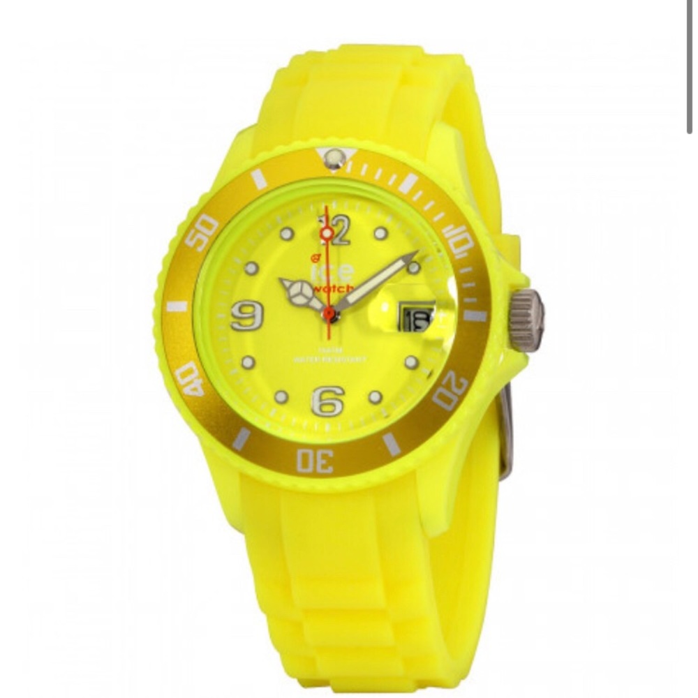 Ice-Watch Yellow Dial Silicone Strap Unisex Watch